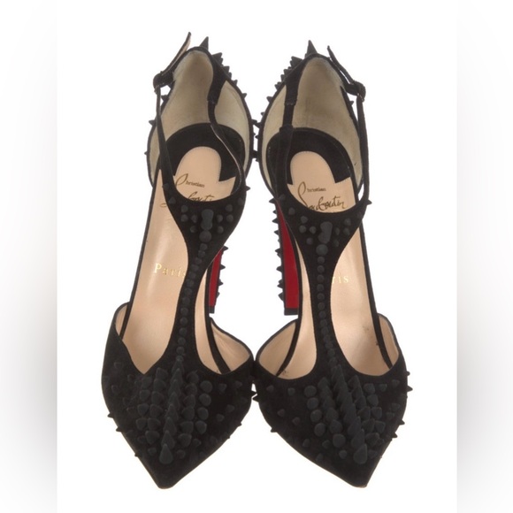Christian Louboutin Shoes - Christian Louboutin Black Spiked Heels 100% AUTHENTIC